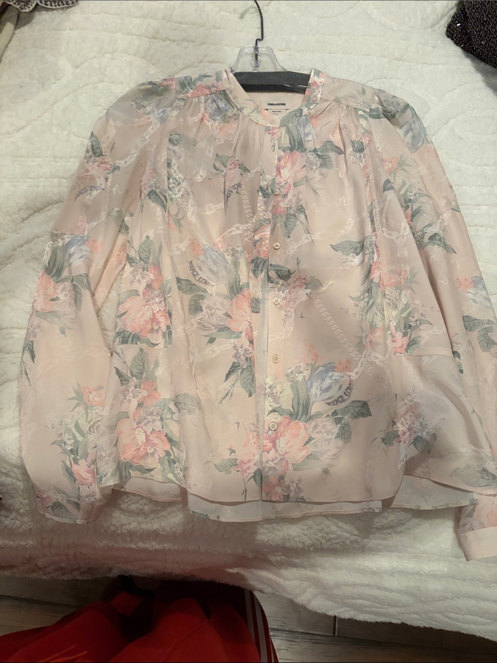 Zadig & Voltaire Sheer Floral Blouse - Pink, Green